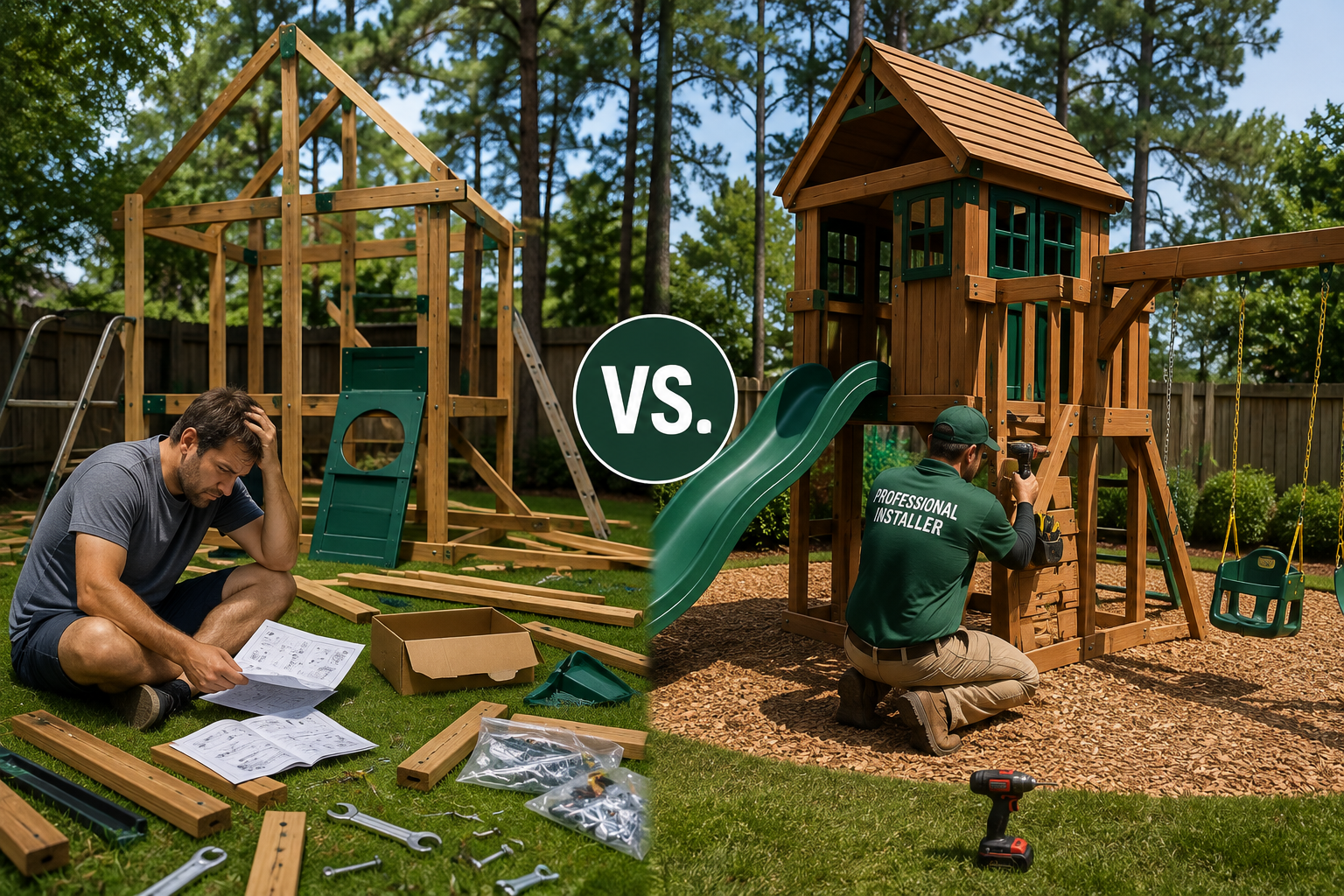 Playset Installation in Southern Pines NC - DIY vs. Professional